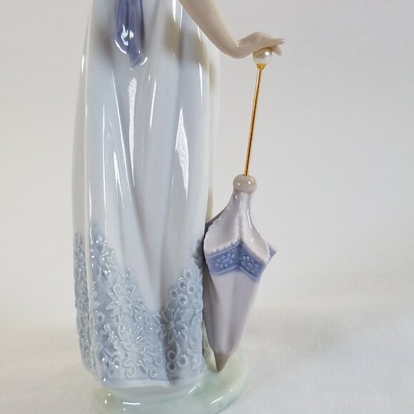 LLadro 7611 Summer Stroll Figurine 9" Girl Cat Dove Porcelain Retired Mint - Picture 12 of 14